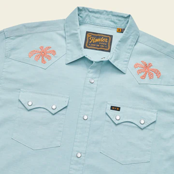 Crosscut Deluxe Fronds Shortsleeve-Nile Blue