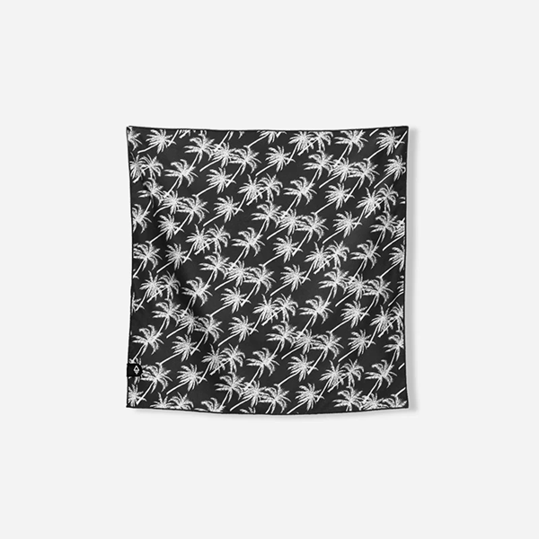 Bandana Towel- Bunch Palms Black