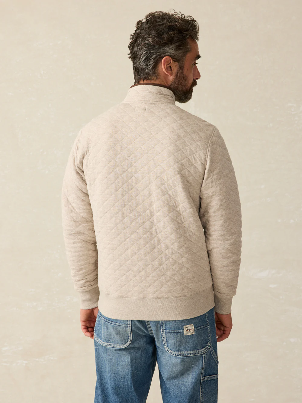 Epic Quilted Fleece Pullover-Oatmeal Melange