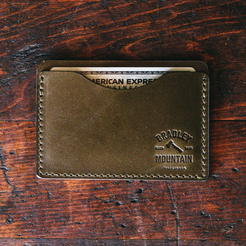 Bradley Mountain Card Wallet- Olive