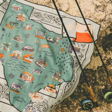 Texas Map Towel