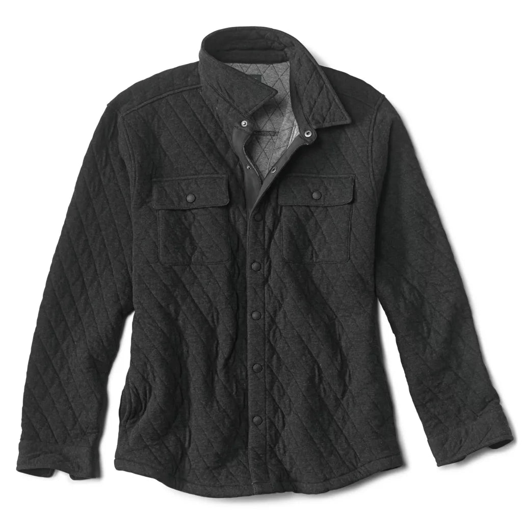 Quilted Outdoor Shirt Jacket - Black