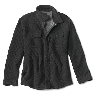 Quilted Outdoor Shirt Jacket - Black Large