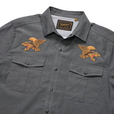 Gaucho Long Sleeve Snapshirt- Osprey Prey