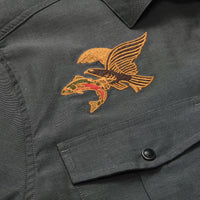 Gaucho Long Sleeve Snapshirt- Osprey Prey