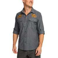 Gaucho Long Sleeve Snapshirt- Osprey Prey