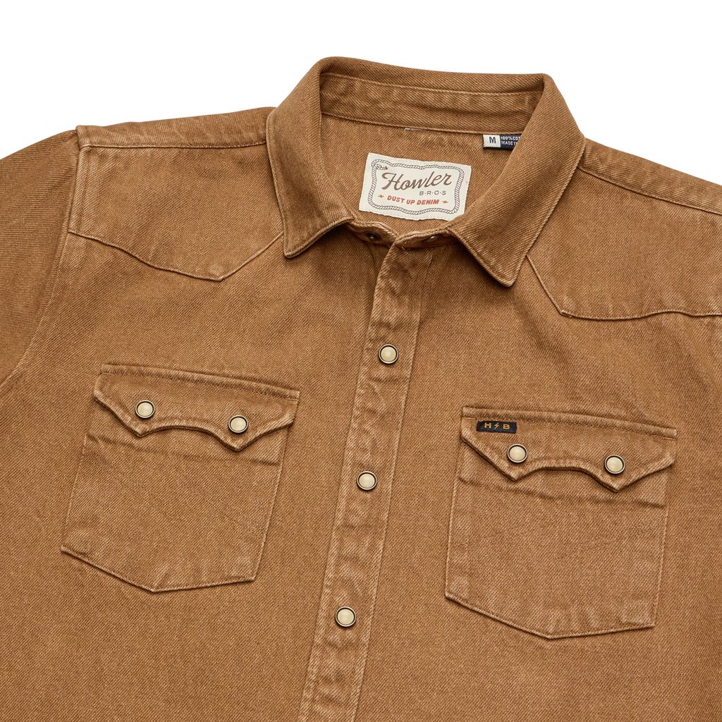 Dust Up Denim Snapshirt- Owens Oaker Wash