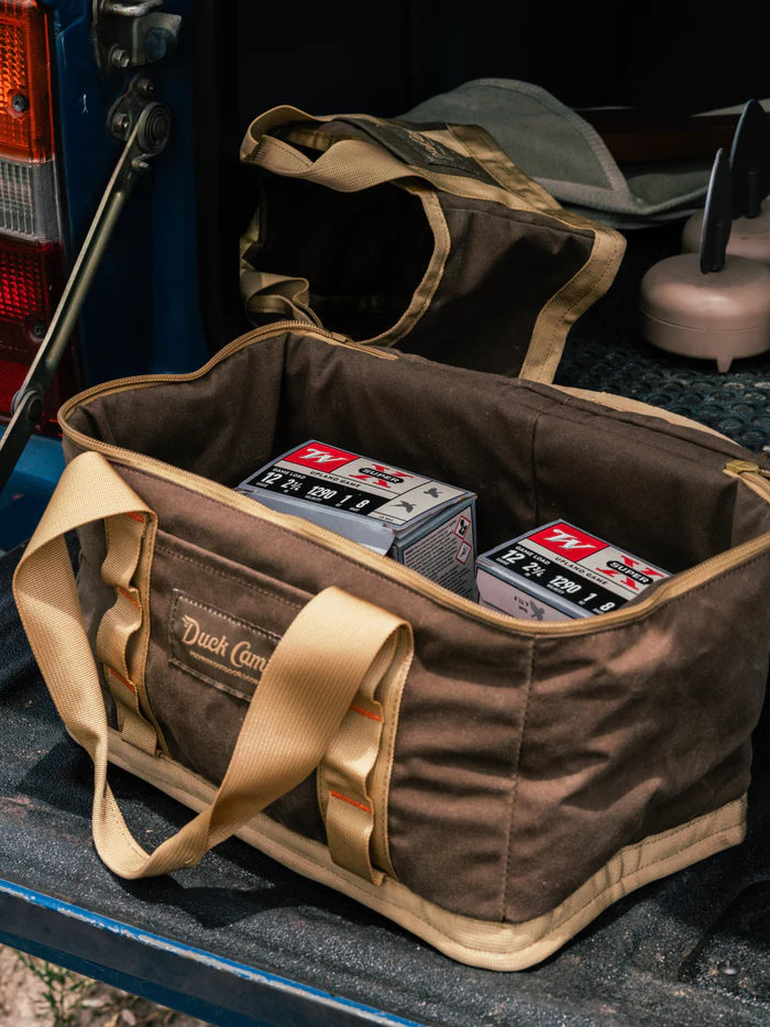 Large Canvas Ammo Tote- Wheat/Pin Oak