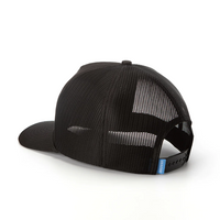 Point Snapback Hat- Black