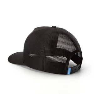 Point Snapback Hat- Black