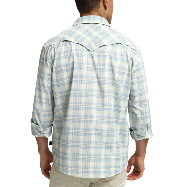 H Bar B Tech Long Sleeve-Barrett Plaid/Pool