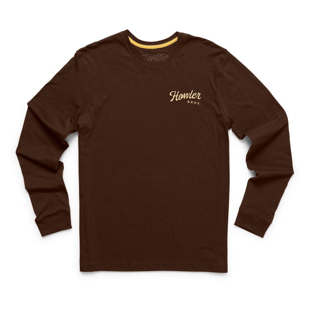 Howler Posse Long Sleeve T-Shirt- Mahogany