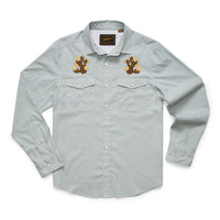 Gaucho Long Sleeve Snapshirt- Prickly Pear