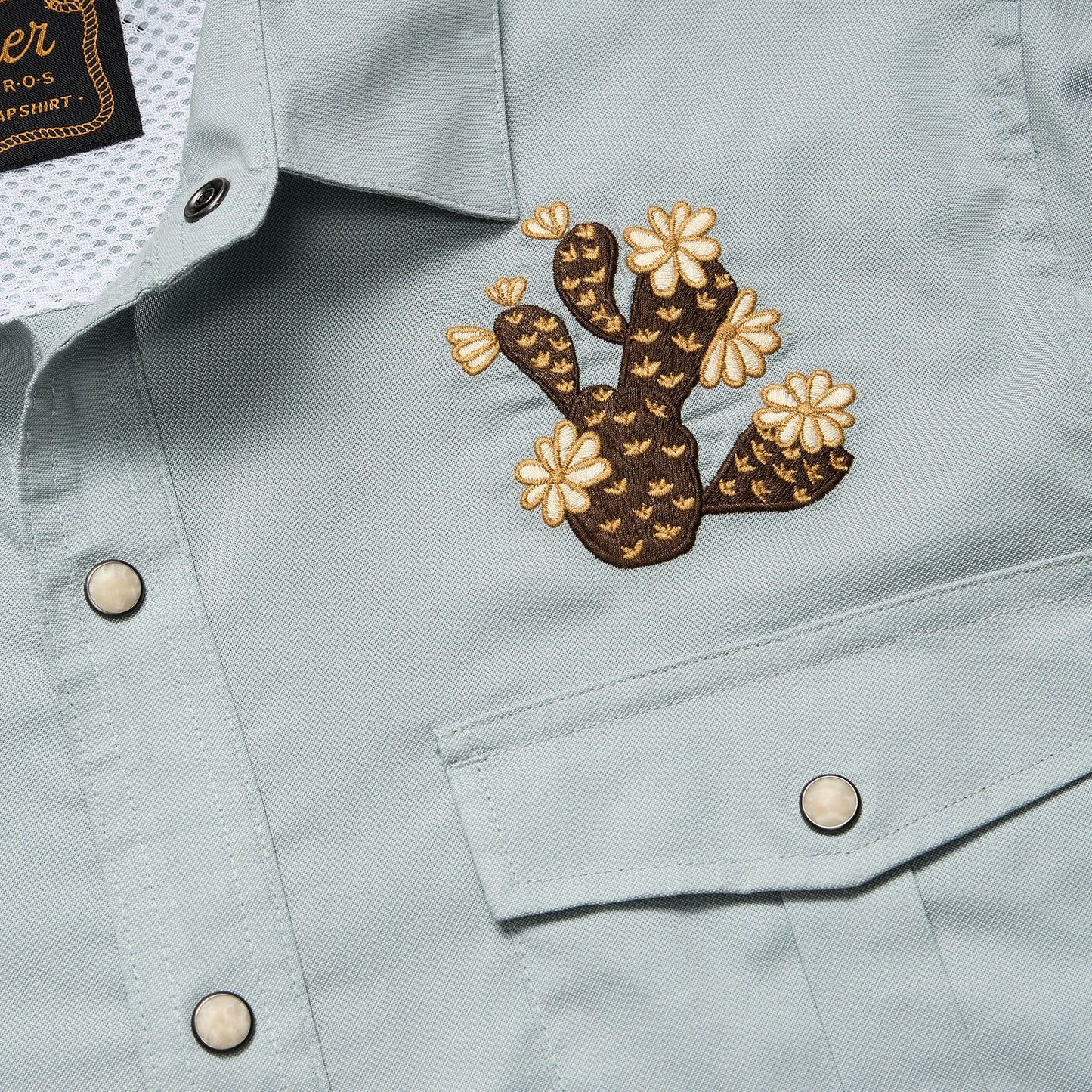 Gaucho Long Sleeve Snapshirt- Prickly Pear