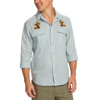 Gaucho Long Sleeve Snapshirt- Prickly Pear