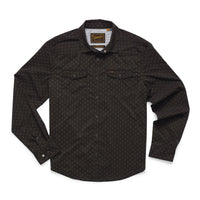 H Bar B Tech Long Sleeve Shirt- Little Puddles/Antique Black