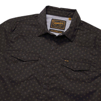 H Bar B Tech Long Sleeve Shirt- Little Puddles/Antique Black