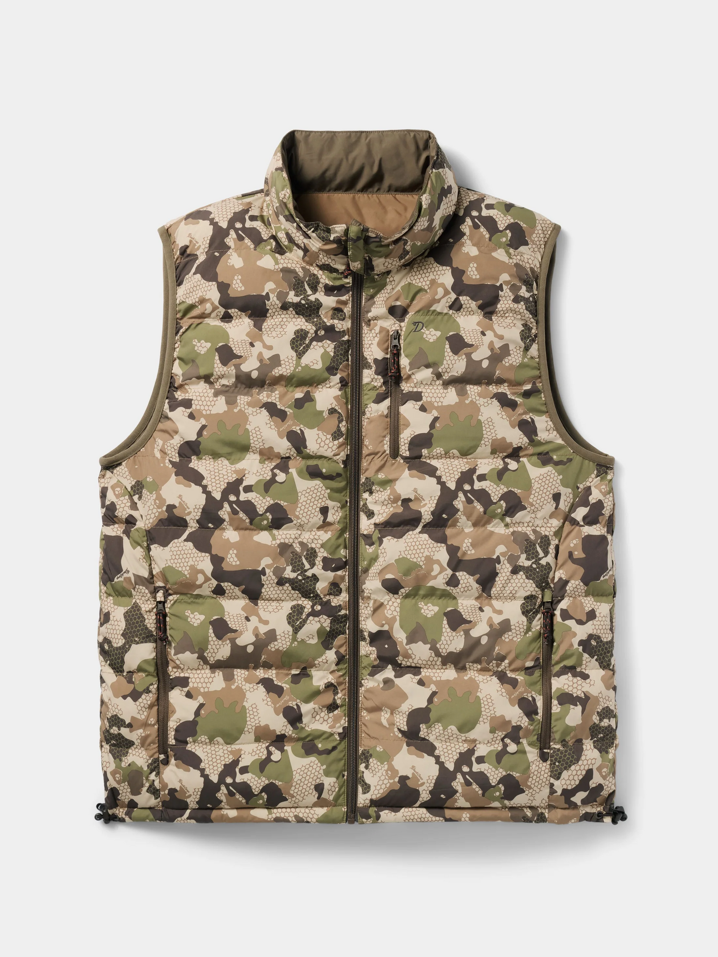 Reversible Puffer Vest- Pin Oak/Wetland