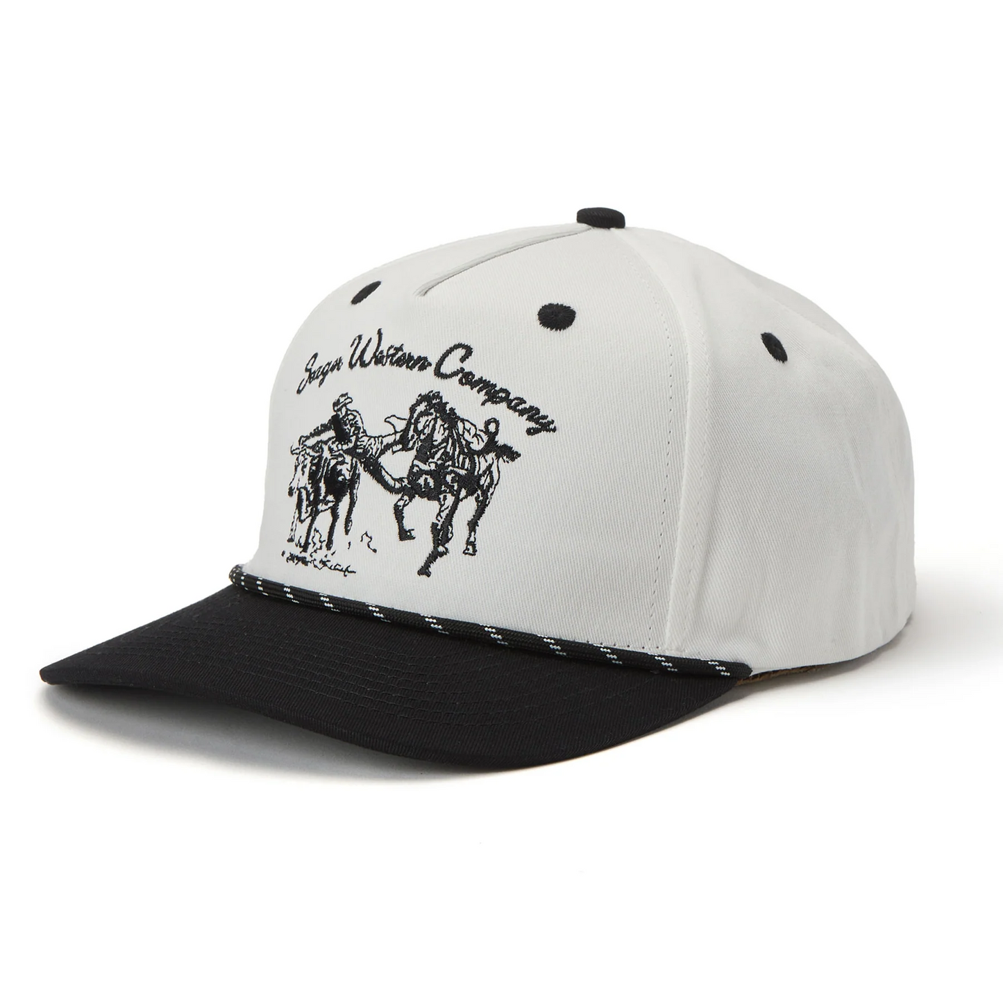 Los Rios Canvas Snapback Hat- Cream/Black