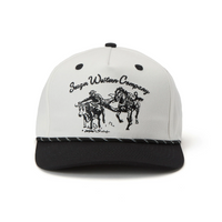 Los Rios Canvas Snapback Hat- Cream/Black