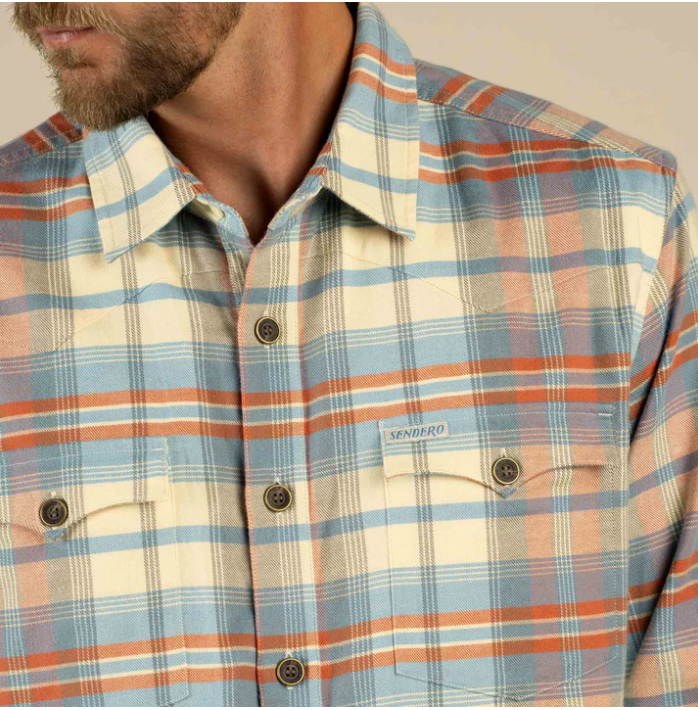Moab Flannel Shirt- Blue/Red