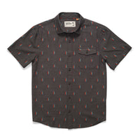 San Gabriel Short Sleeve Shirt- Refractions/Antique Black