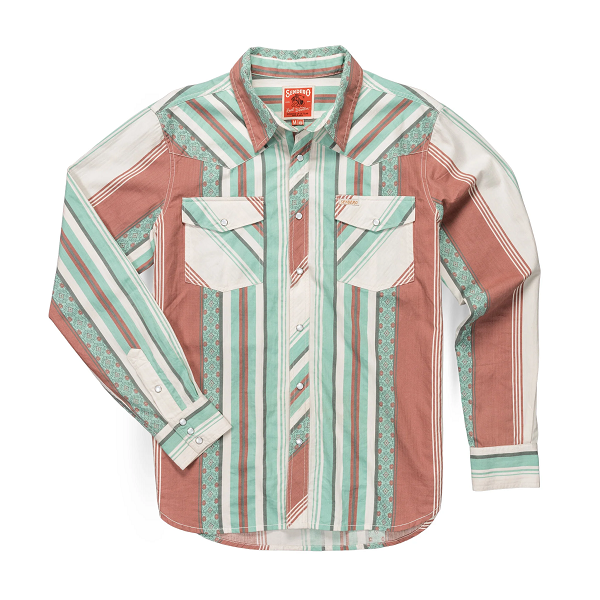 Serape Western Pearlsnap- Retro Stripe