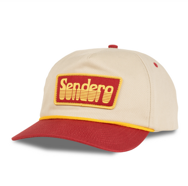 Retro Logo Hat- Cream/Maroon