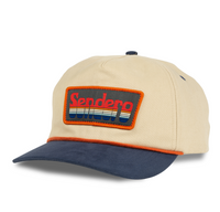 Retro Logo Hat- Cream/Navy