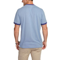 El Monito Surfs Ringer T-Shirt- Light Blue Heather