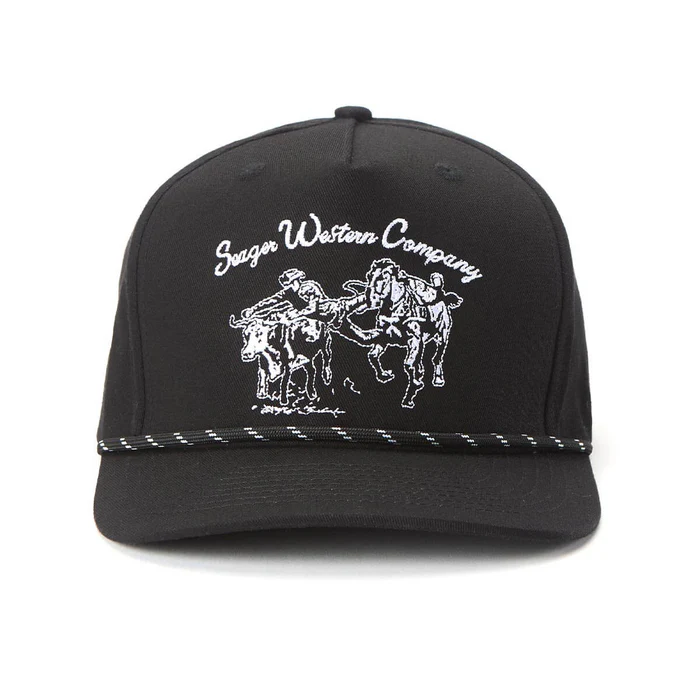 Los Rios Canvas Snapback Hat- Black
