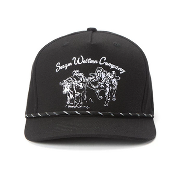 Los Rios Canvas Snapback Hat- Black