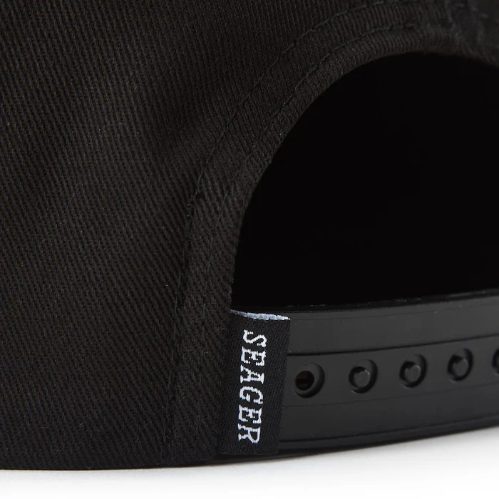 Los Rios Canvas Snapback Hat- Black