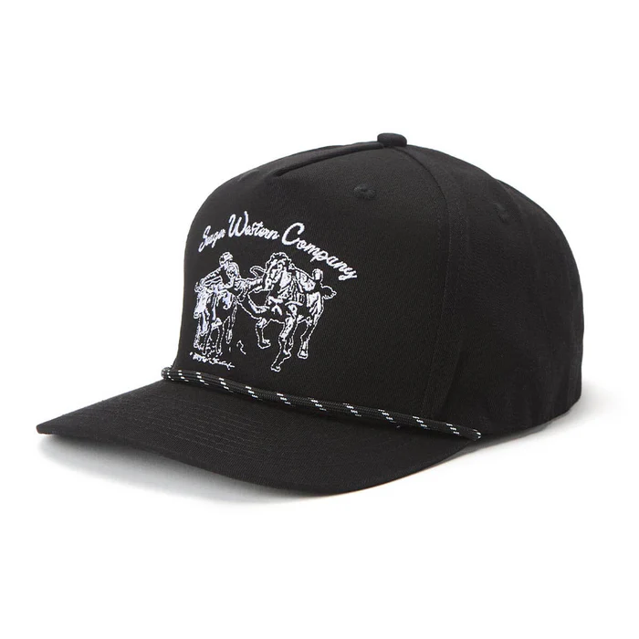 Los Rios Canvas Snapback Hat- Black