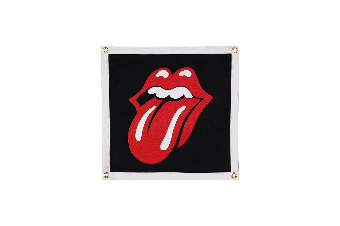 Rolling Stones Black Camp Flag