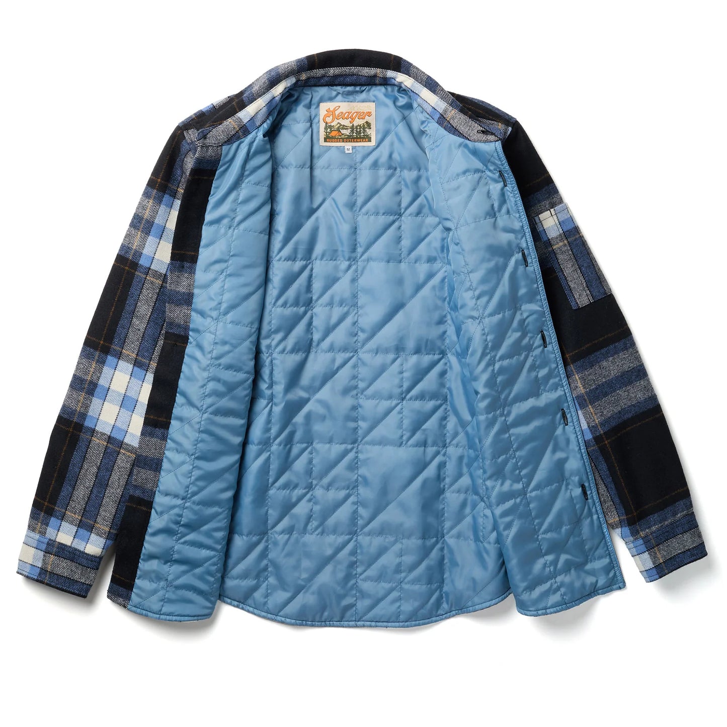 Roosevelt Quilt Lined Workshirt- Indigo Plaid