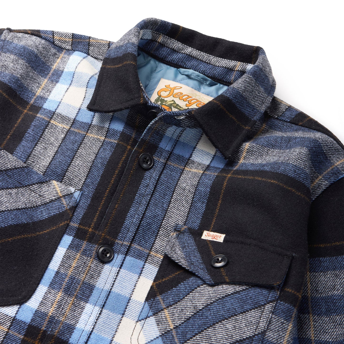 Roosevelt Quilt Lined Workshirt- Indigo Plaid