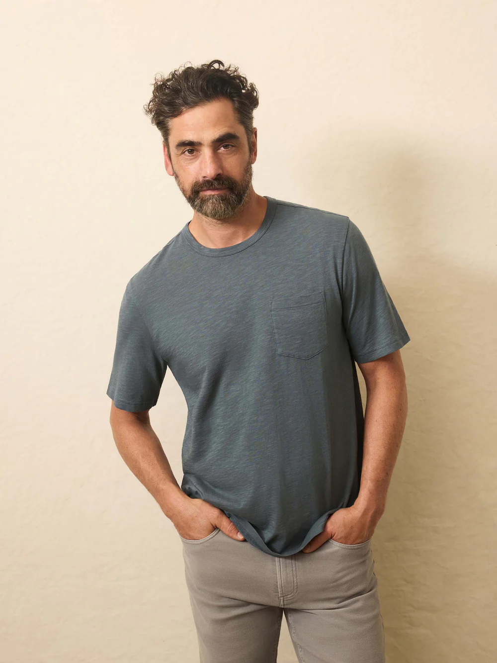 Sunwashed Pocket T-Shirt- Rough Waters