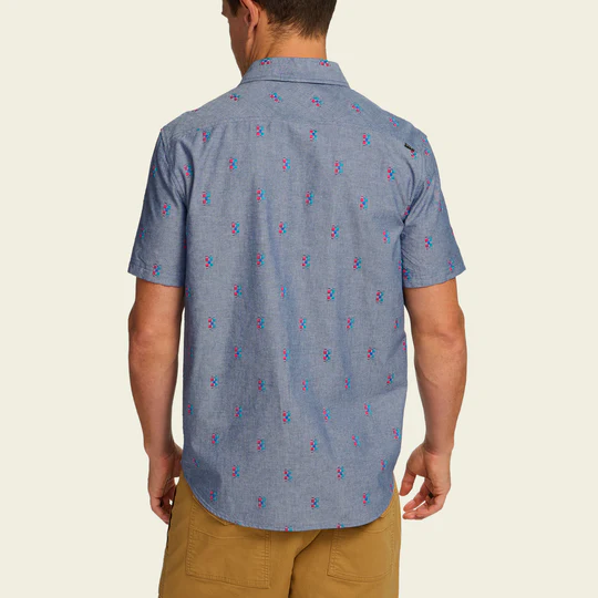 San Gabriel Short Sleeve Shirt- Refractions/Indigo