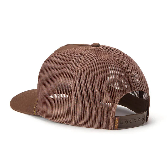 Branded Trucker Snapback- Brown