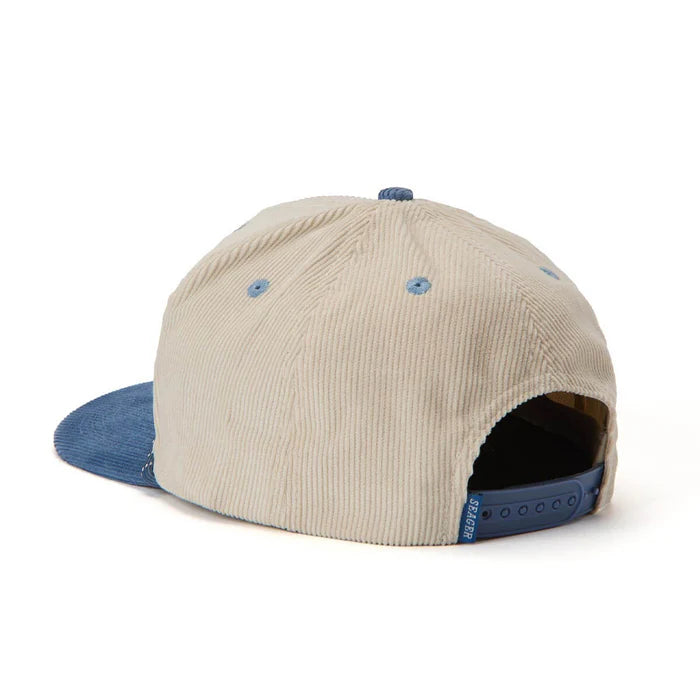 Los Rios Corduroy Snapback Hat- Cream/Blue