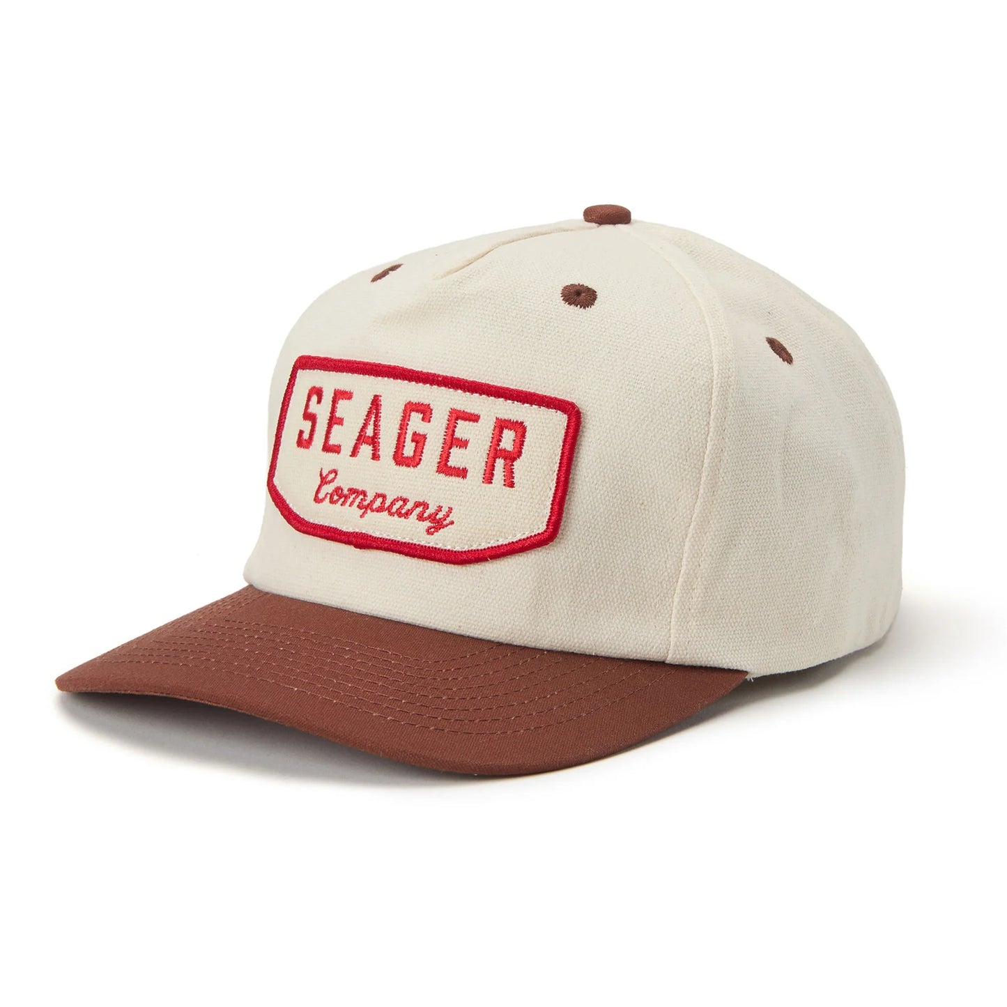 Wilson Snapback Hat- Cream/Brown