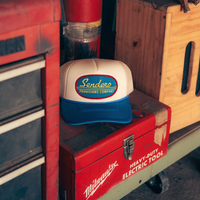 Country Store Hat- Cream/Blue