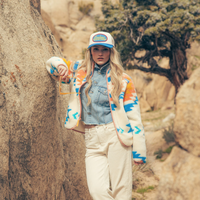 Country Store Hat- Cream/Blue