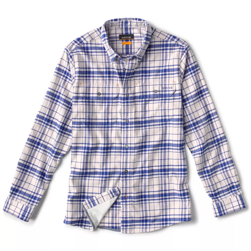 Flat Creek Tech Flannel- True Blue/Snow