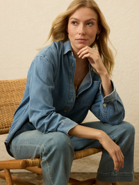 Women's Sunfair Denim Relaxed Shirt - Glacier Bay Wash