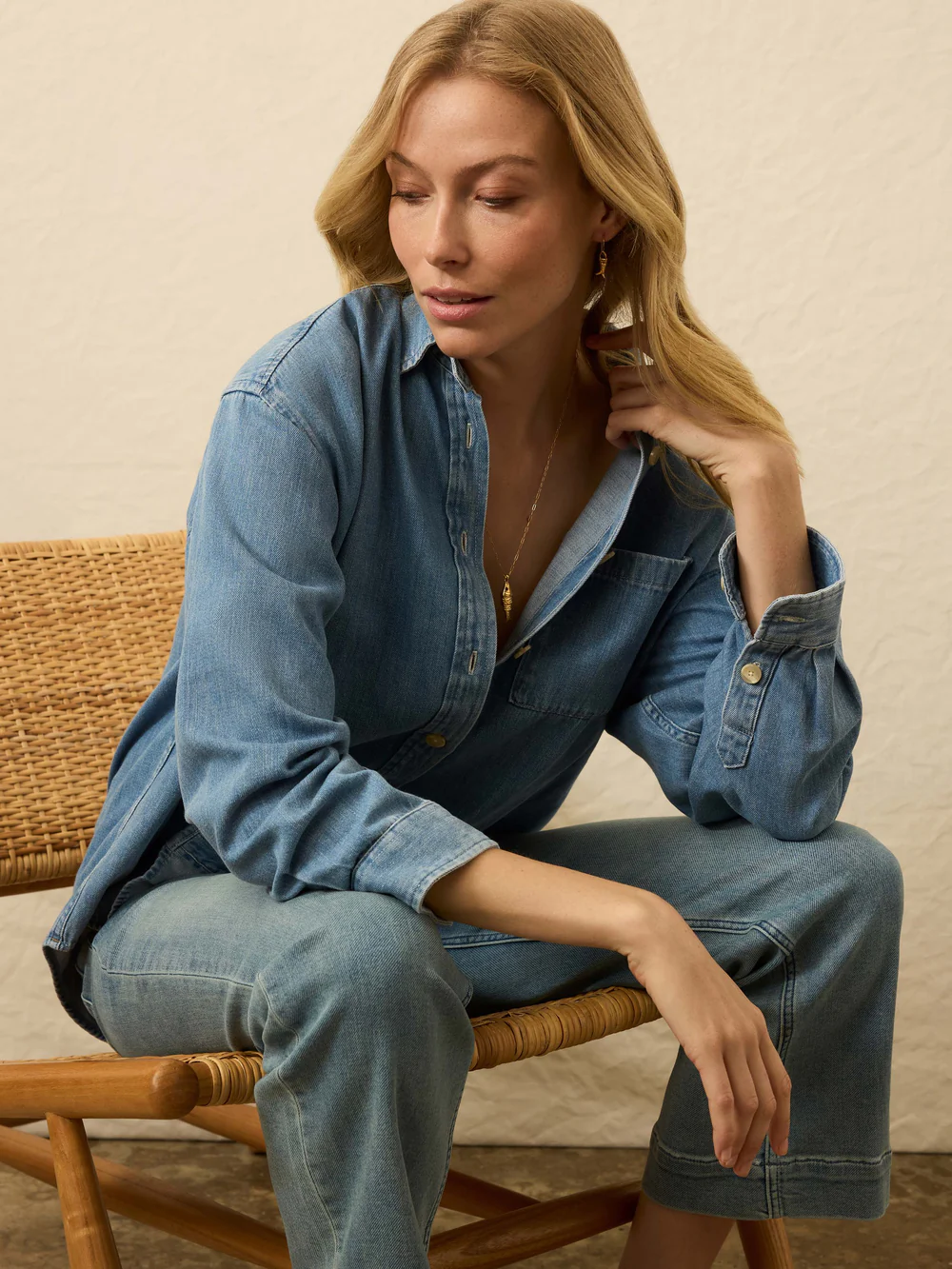 Women's Sunfair Denim Relaxed Shirt - Glacier Bay Wash