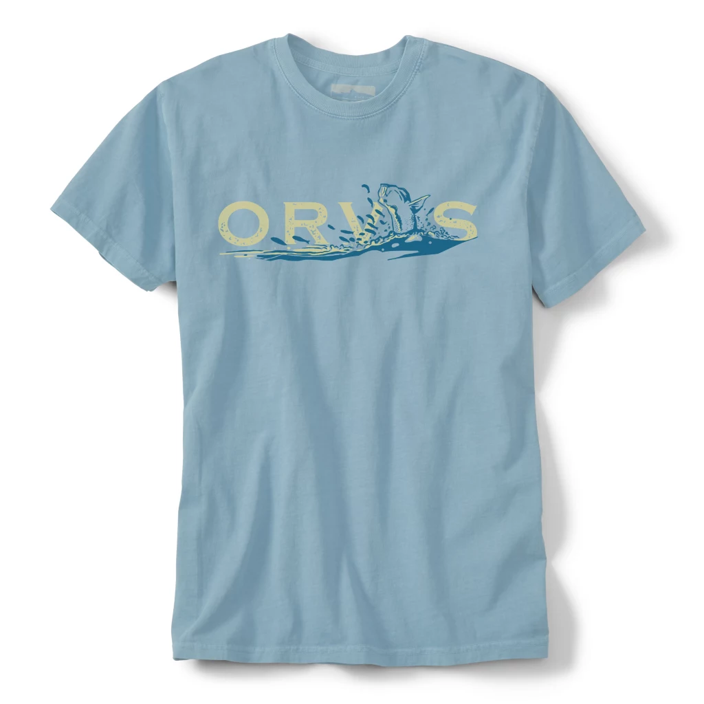 Jumping Tarpon T-Shirt-Blue Fog