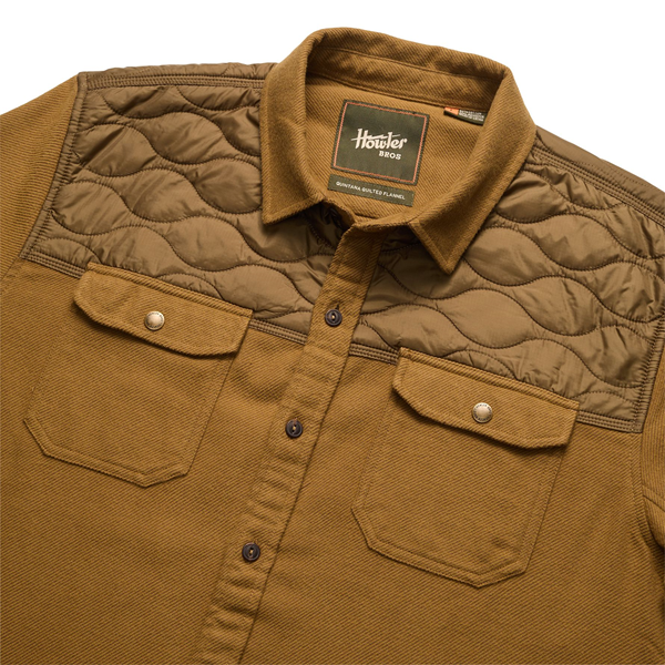 Quintana Quilted Flannel- Teak