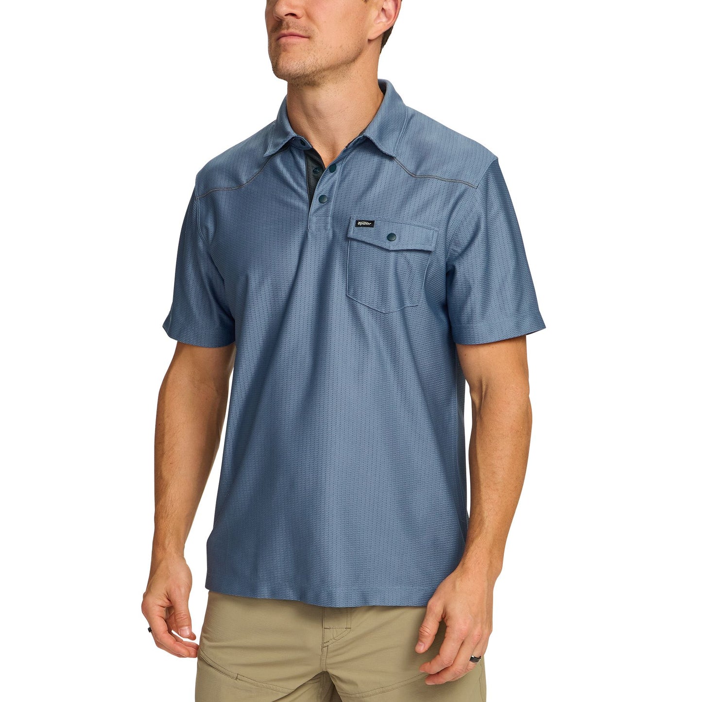 Ranchero Tech Polo- Mirage Blue